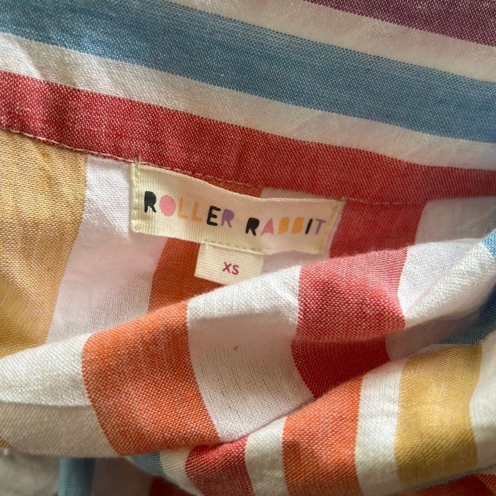 Roller Rabbit Rainbow Striped Nettie Caftan XS - Picture 7 of 8